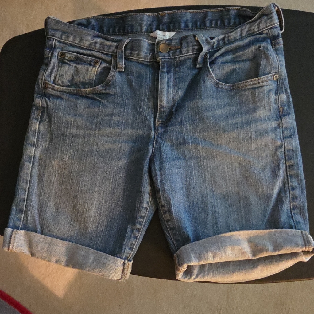 Garnet Hill Blue Denim Shorts